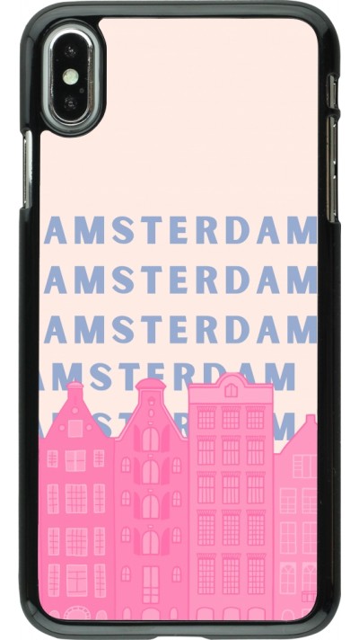 Coque iPhone Xs Max - Amsterdam Pink Print