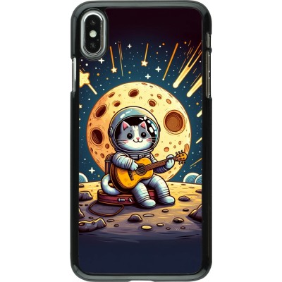 Coque iPhone Xs Max - AstroCat RockLune