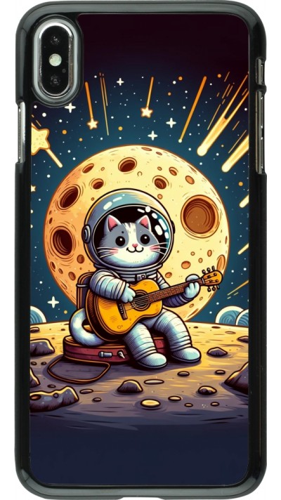 Coque iPhone Xs Max - AstroCat RockLune