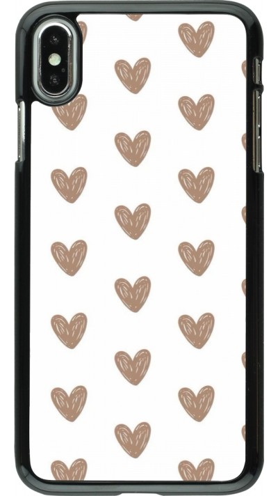 Coque iPhone Xs Max - Autumn 2024 brown hearts