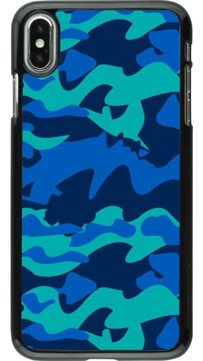 Coque iPhone Xs Max - Camo Blue