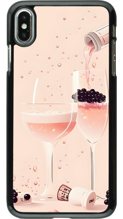 Coque iPhone Xs Max - Champagne Pouring Pink