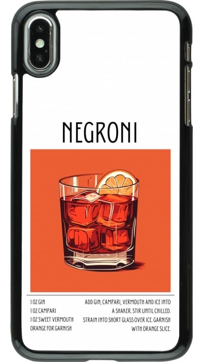 Coque iPhone Xs Max - Cocktail recette Negroni