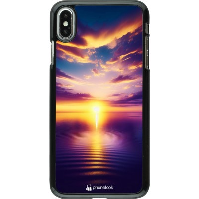 Coque iPhone Xs Max - Coucher soleil jaune violet