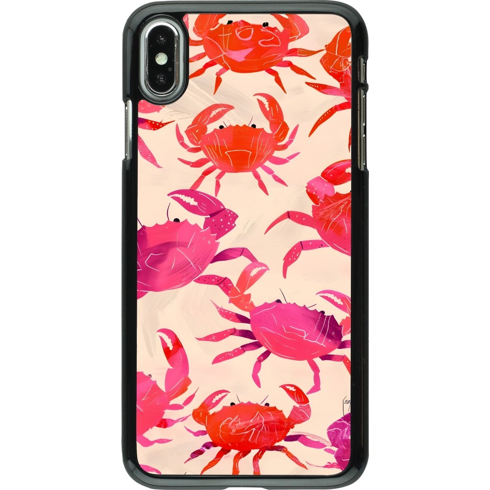 iPhone Xs Max Case Hülle - Crabs Paint