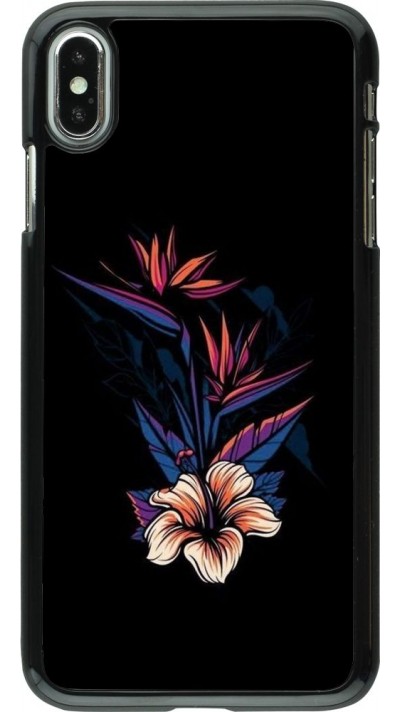 Coque iPhone Xs Max - Dark Flowers