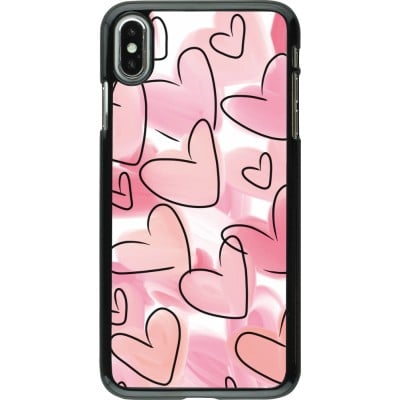 Coque iPhone Xs Max - Easter 2023 pink hearts