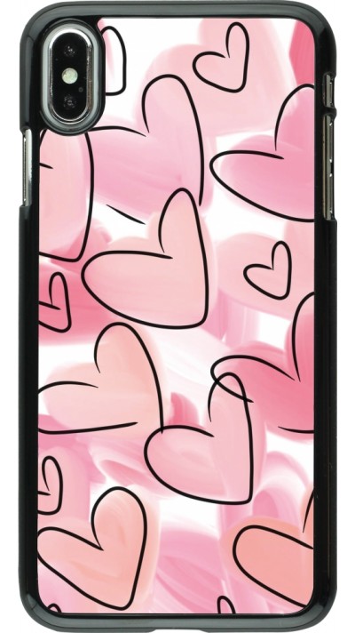 Coque iPhone Xs Max - Easter 2023 pink hearts