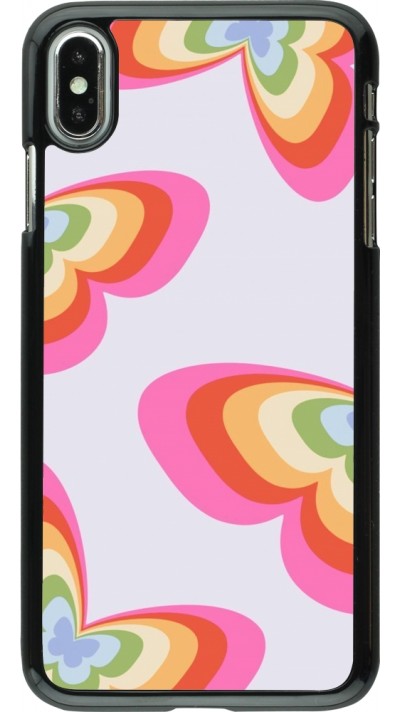 Coque iPhone Xs Max - Easter 2024 rainbow butterflies