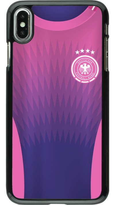 Coque iPhone Xs Max - Maillot de football Allemagne Extérieur personnalisable