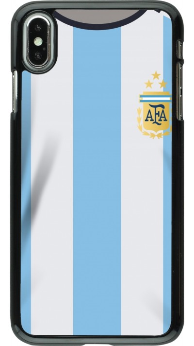 Coque iPhone Xs Max - Maillot de football Argentine 2022 personnalisable