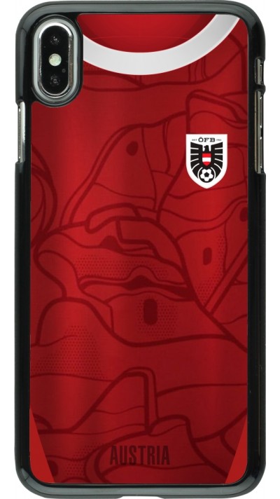 Coque iPhone Xs Max - Maillot de football Autriche personnalisable