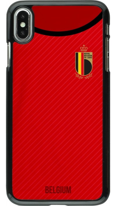 Coque iPhone Xs Max - Maillot de football Belgique 2022 personnalisable