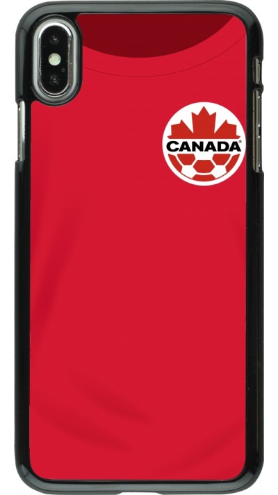 Coque iPhone Xs Max - Maillot de football Canada 2022 personnalisable