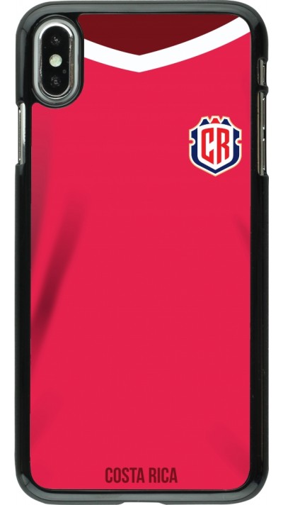 Coque iPhone Xs Max - Maillot de football Costa Rica 2022 personnalisable