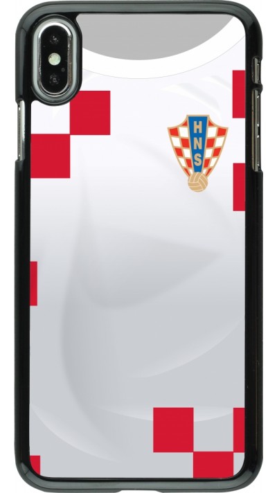 Coque iPhone Xs Max - Maillot de football Croatie 2022 personnalisable