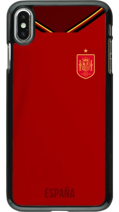 Coque iPhone Xs Max - Maillot de football Espagne 2022 personnalisable