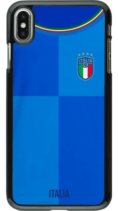 Coque iPhone Xs Max - Maillot de football Italie 2022 personnalisable