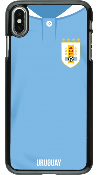 Coque iPhone Xs Max - Maillot de football Uruguay 2022 personnalisable