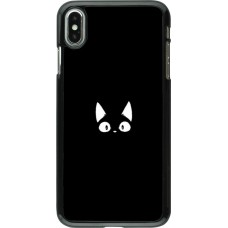 Coque iPhone Xs Max - Funny cat on black