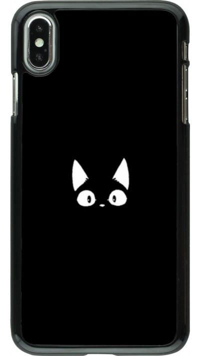 Coque iPhone Xs Max - Funny cat on black