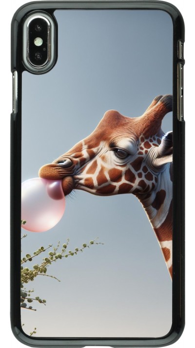 Coque iPhone Xs Max - Girafe à bulle