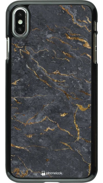 Coque iPhone Xs Max - Grey Gold Marble