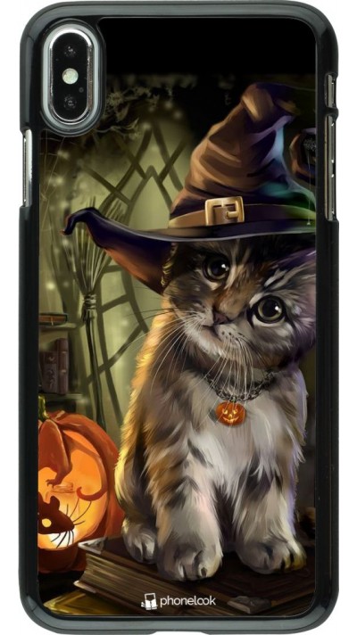 Coque iPhone Xs Max - Halloween 21 Witch cat