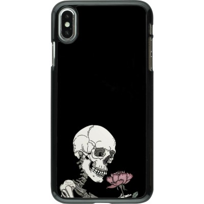 Coque iPhone Xs Max - Halloween 2023 rose and skeleton