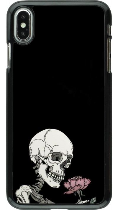 Coque iPhone Xs Max - Halloween 2023 rose and skeleton