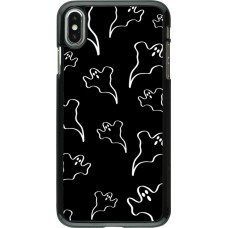 Coque iPhone Xs Max - Halloween 2024 black and white ghosts