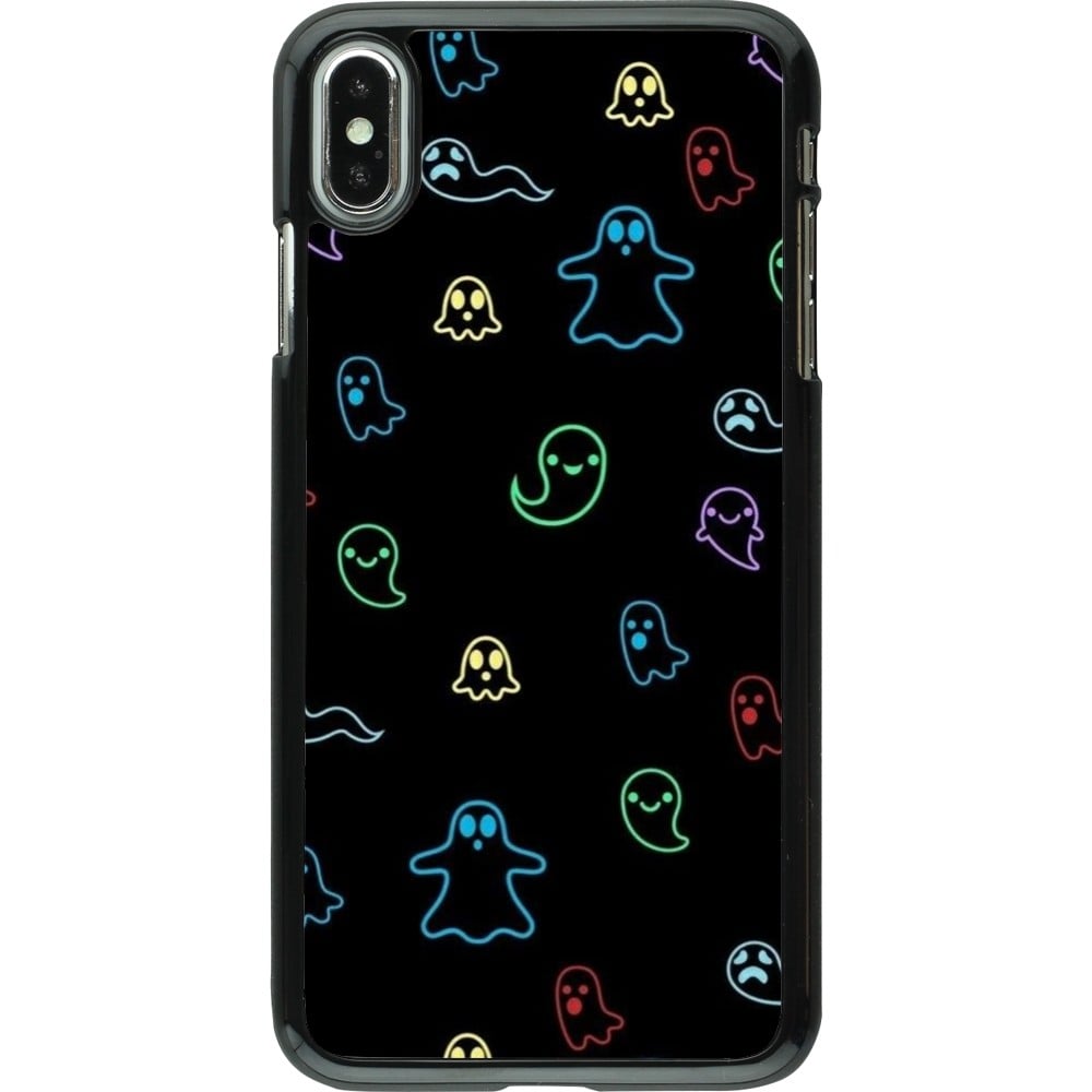 Coque iPhone Xs Max - Halloween 2024 colorful ghosts