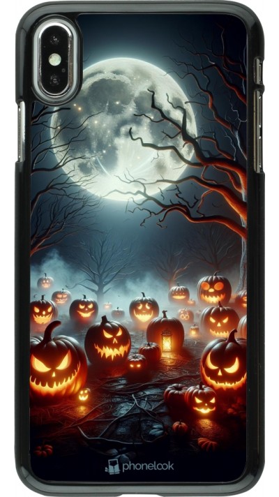 Coque iPhone Xs Max - Halloween 2024 Many Pumpkins