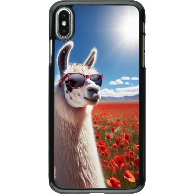 Coque iPhone Xs Max - Lama Chic en Coquelicot