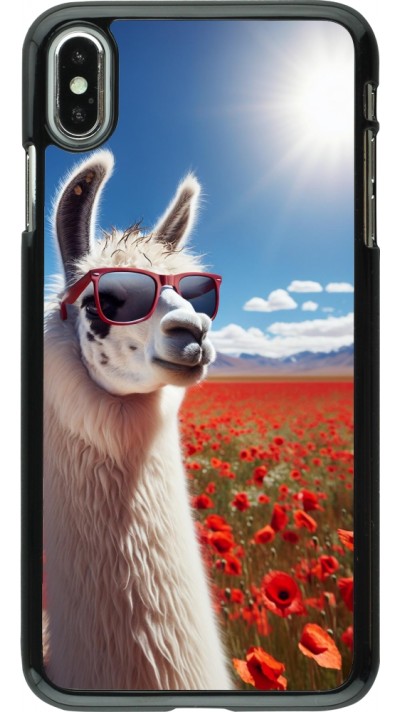 Coque iPhone Xs Max - Lama Chic en Coquelicot