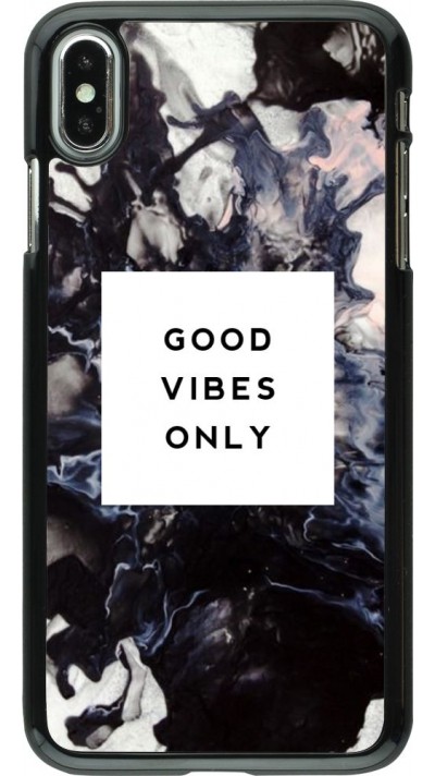 Coque iPhone Xs Max - Marble Good Vibes Only