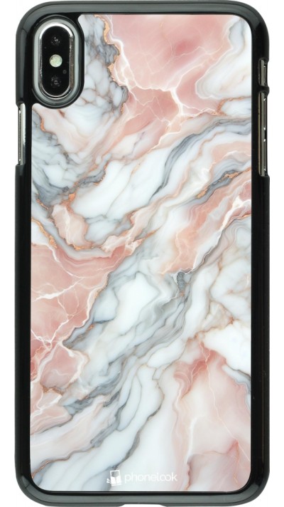 Coque iPhone Xs Max - Marbre Rose Lumineux