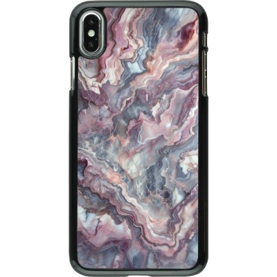 Coque iPhone Xs Max - Marbre violette argentée