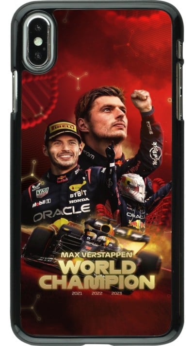 Coque iPhone Xs Max - Max Verstappen Champion 2023