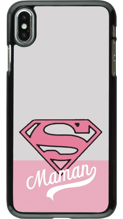 Coque iPhone Xs Max - Mom 2024 Super hero maman