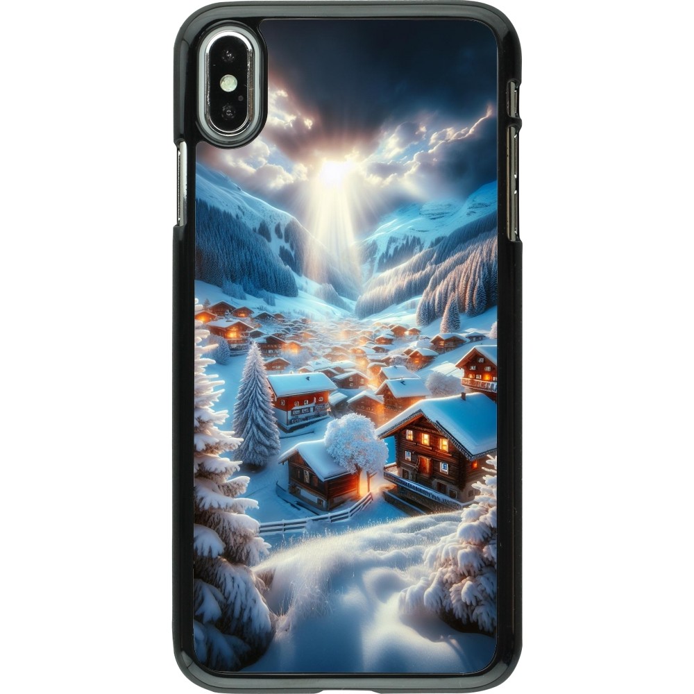 Coque iPhone Xs Max - Mont Neige Lumière