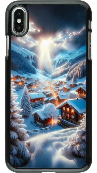 Coque iPhone Xs Max - Mont Neige Lumière