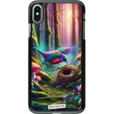 Coque iPhone Xs Max - Oiseau Nid Forêt