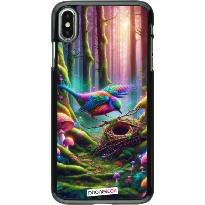 Coque iPhone Xs Max - Oiseau Nid Forêt