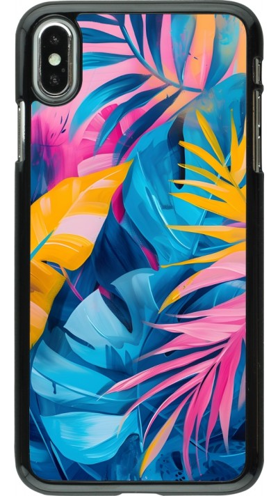 Coque iPhone Xs Max - Palms Blue