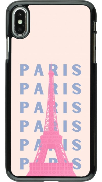 Coque iPhone Xs Max - Paris Pink Print