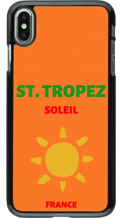 Coque iPhone Xs Max - Pop Summer Destination St-Tropez