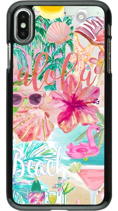 Coque iPhone Xs Max - Preppy Collage Aloha