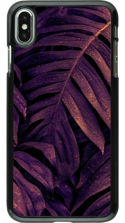 Coque iPhone Xs Max - Purple Light Leaves