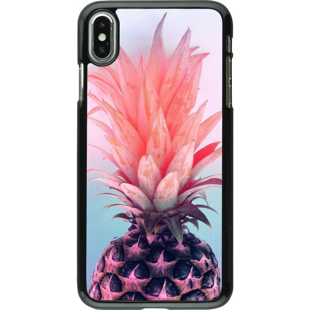 Hülle iPhone Xs Max - Purple Pink Pineapple